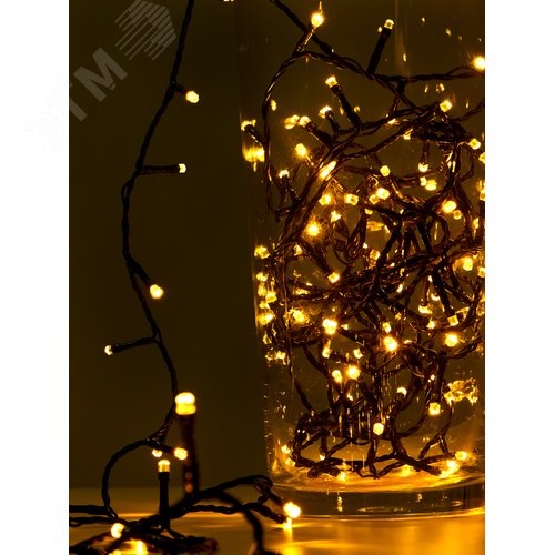 Электрогирлянда светодиодная нить, теплый белый, 9 м, IP44, 8 режимов, DCB-LD180WW-C-31V 4