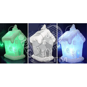 Стеклянный дом с подсветкой RGB  6х5.6х10.5см - Jazzway
