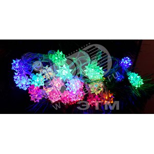 Электрогирлянда Цветы внутреннаяя 30LED разноцветная 3м (4690601021687) - Jazzway