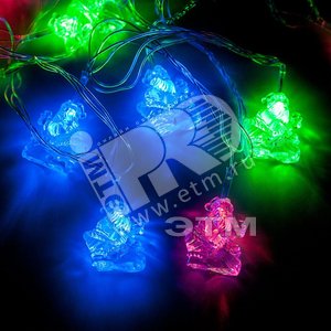 Электрогирлянда Санта Клаус внутренняя 30 LED разноцветная - Jazzway
