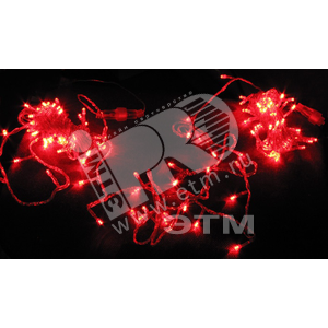 Электрогирлянда наружная 120 LED 12 м красная - Jazzway