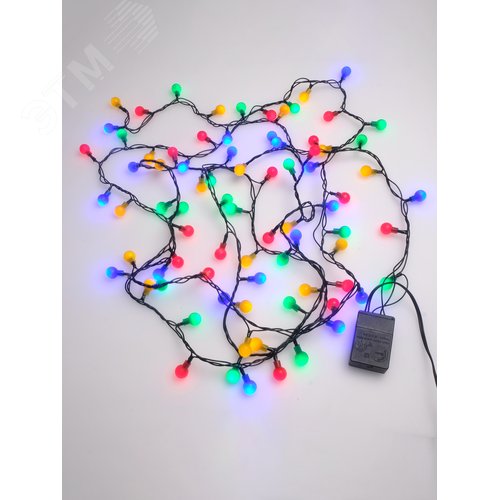 Электрогирлянда Жемчужные шарики 48LED 2.4 м разноцветная - фото 6
