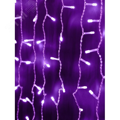 Электрогирлянда Занавес LDCL368-V-E 150x150 368L LED. фиолетовый - фото 2