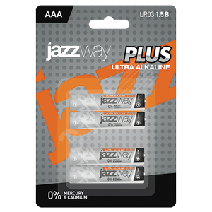 Элемент питания LR03 (AAA) JAZZway Ultra PLUS блистер, 4 шт. - Jazzway