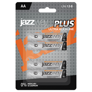 Элемент питания LR 6 (AA) JAZZway Ultra PLUS блистер, 4 шт. (4690601029669) - Jazzway