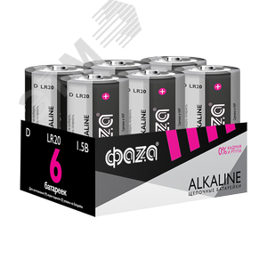 Элемент питания LR20 ФАZА Super Alkaline 6шт - Jazzway