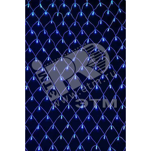 Гирлянда-сетка NTLD144-B-E-F 10% мигающих LED уличная синий - Jazzway