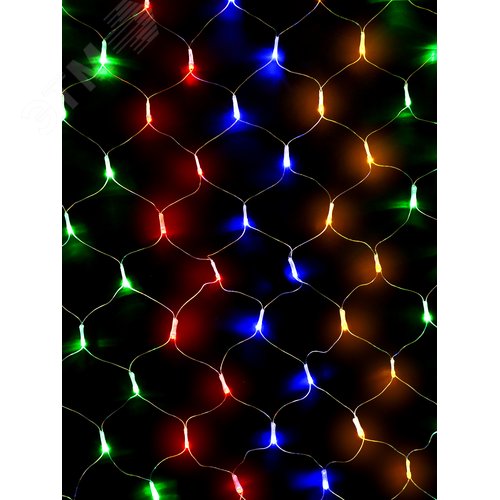Электрогирлянда Сетка 144 LED уличная разноцветная - фото 2