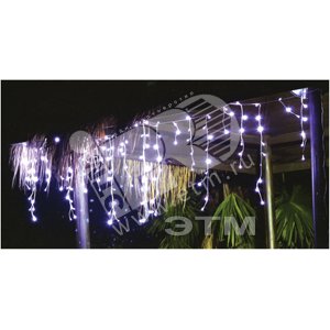 Электрогирлянда Сосульки 100LED уличная белая - Jazzway
