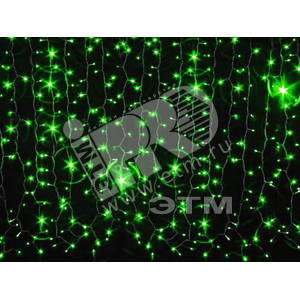 Гирлянда Занавес световой 625LED 2.5х1.5м уличный зеленый - Jazzway