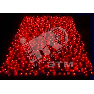 Гирлянда Занавес световой 625LED 2.5х1.5м уличный красный - Jazzway