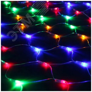 Электрогирлянда Сетка 300 LED уличная разноцветная - Jazzway