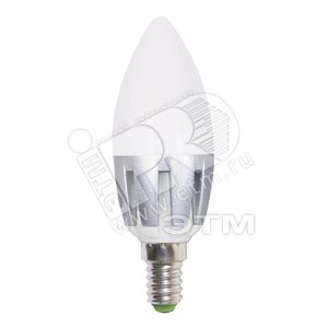 Лампа светодиодная LED 5.5вт Е14 C37 холодная (свеча) PLED - Jazzway