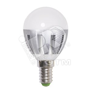 Лампа светодиодная LED 6вт Е14 G45 теплая (шар) PLED - Jazzway