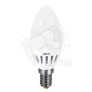 Лампа светодиодная LED 3.5Вт Е14 ECO С37 теплая (свеча) PLED - Jazzway