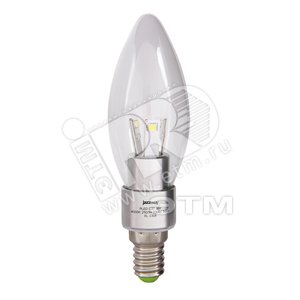 Лампа светодиодная LED PLED-С37 3Вт Е14 теплый 2700K (С37 3w тепл) - Jazzway