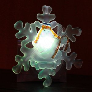 Светильник  Снежинка с присоской , 1 RGB светодиод, SNF-SC-02 - Jazzway