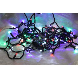 Электрогирлянда нить 120 разноцветных светодиодов, 12 м, IP65 до 10 соединений, WP-L120-M-E