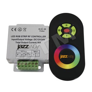 Контроллер к LED ленте RGB 3000RF 144/216Вт 12/24В сенсор черный - Jazzway