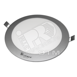 Светильник светодиодный круглый ДВО 12Вт IP54 4200К 870Лм Серебрянный