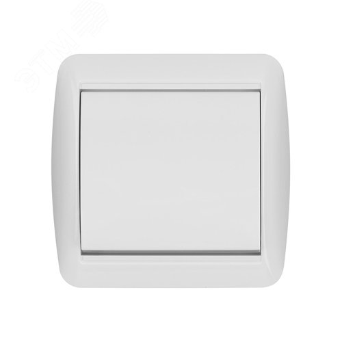 Выключатель одноклавишный открытой установки IP44 10А белый ''Селигер'' 3