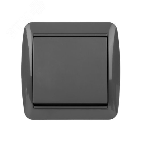 "Выключатель 1-кл. открытой установки IP44 10А серый ""Селигер"" TDM" 3