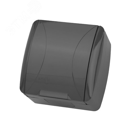 "Розетка 2П+3 открытой установки IP54 16А с крышкой серая ""Селигер"" TDM" 3