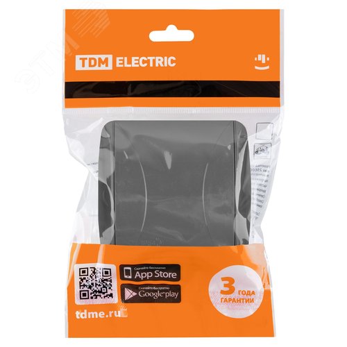 "Розетка 2П+3 открытой установки IP54 16А с крышкой серая ""Селигер"" TDM" 7