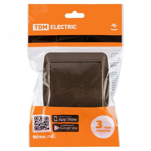 "Выключатель на 2 направления 1-кл. открытой установки IP44 10А шоколад ""Селигер"" TDM" 3