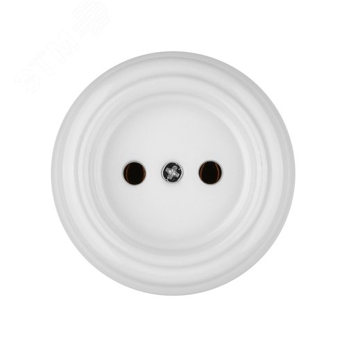 Розетка фарфоровая 2П 10А 250В белая «Болонь» TDM 3