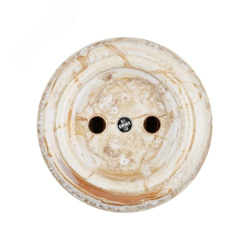 Розетка фарфоровая 2П 10А 250В мраморная «Болонь» TDM 3