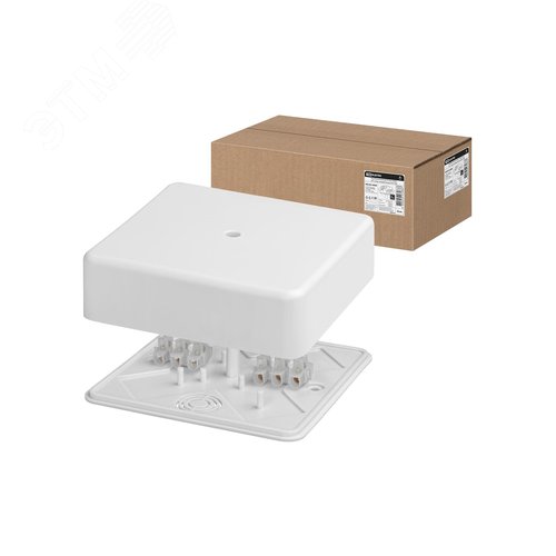 Коробка распаячная КР 100х100х29 ОП с клем колодкой белая IP40 - TDM ELECTRIC