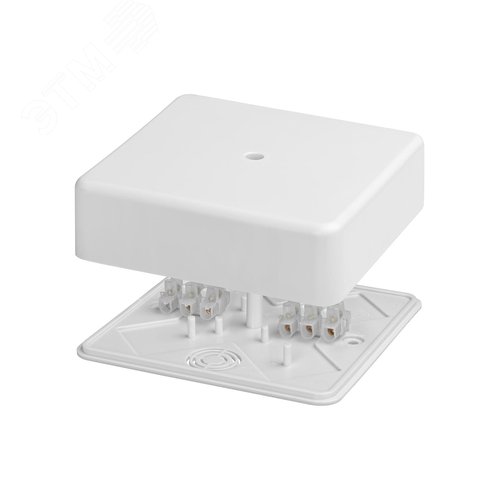 Коробка распаячная КР 100х100х29 ОП с клем колодкой белая IP40 - фото 2