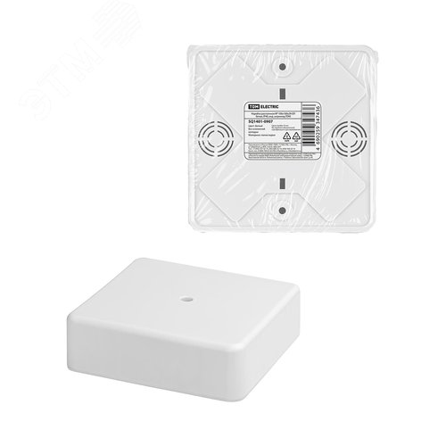 Коробка распаячная КР 100х100х29 ОП белая, IP40, инд. штрихкод - TDM ELECTRIC