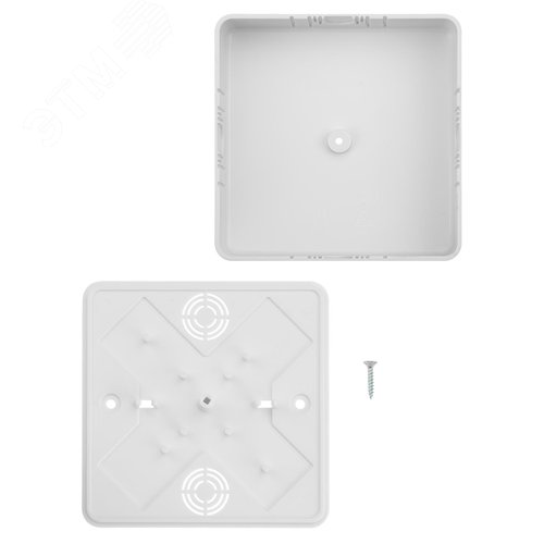 Коробка распаячная КР 100х100х29 ОП белая, IP40, инд. штрихкод - фото 4