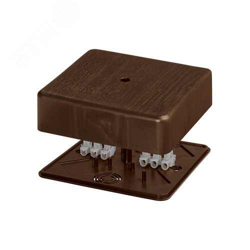 Коробка распаячная КР 100х100х29 ОП бук, с клем колодкой, IP40, инд. штрихкод 2