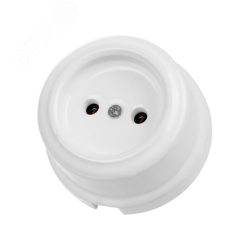 Розетка фарфоровая 2П 10А 250В белая «Болонь» TDM