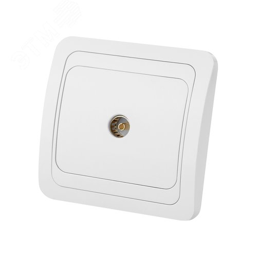 Розетка TV простая (0-2400 Гц    мама ) белая  Валдай  TDM