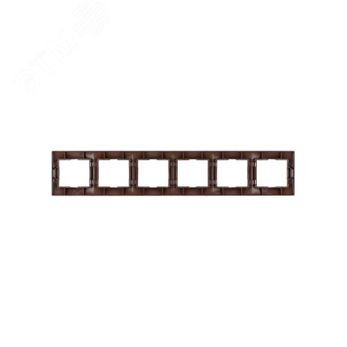 Рамка 6 постовая горизонтальная ЭКО (бук) Таймыр TDM