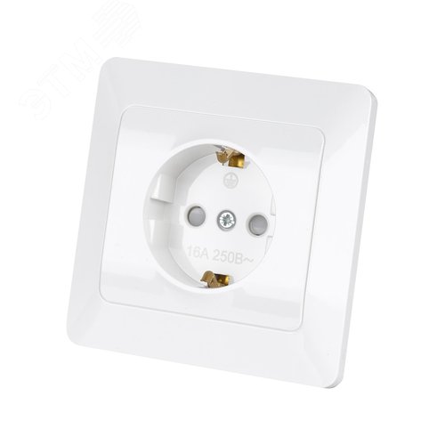 "Розетка 2П+З с защ. шт. 16А 250В белая ""Ильмень"" TDM" 4