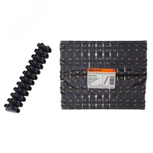 Зажим винтовой ЗВИ-100 полипропилен 6-25мм2 12пар 100С черный