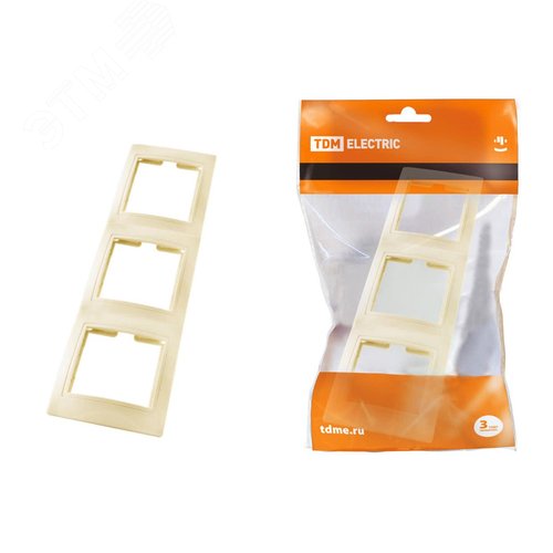 Рамка 3-х постовая вертикальная сл. кость Таймыр TDM