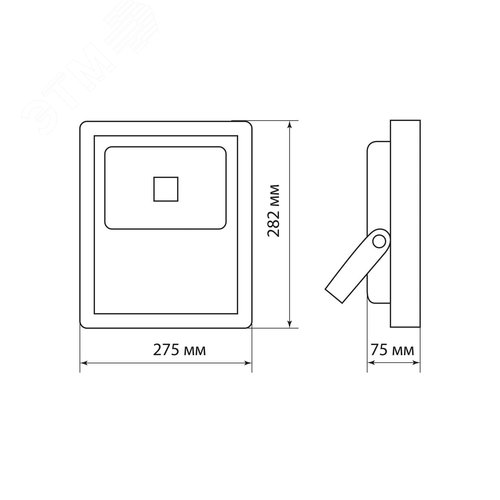 Прожектор светодиодный СДО50-2-Н 50 Вт, 6500 К, серый 5