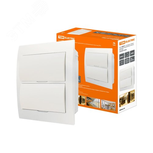 Бокс ЩРВ-П-24модуля с белой крышкой встраиваемый пластик IP40