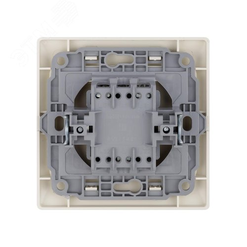 "Выключатель 2 кл. с подсветкой 10А сл. кость ""Ильмень"" TDM" 4