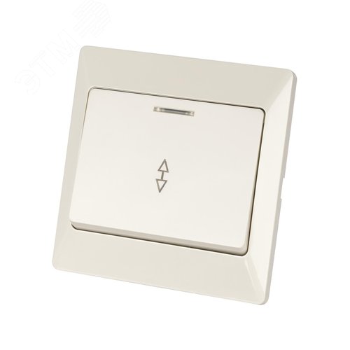 "Выключатель 1 кл. на 2 направления с подсветкой 10А сл. кость ""Ильмень""   TDM" 4
