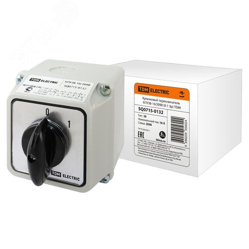 Кулачковый переключатель КПУ38-16/2098 (0-1 3р) - TDM ELECTRIC