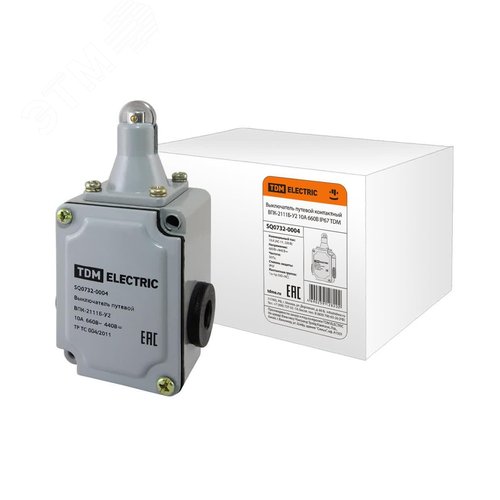 Выключатель путевой контактный ВПК-2111Б-У2 10А 660В IP67 (SQ0732-0004) - TDM ELECTRIC