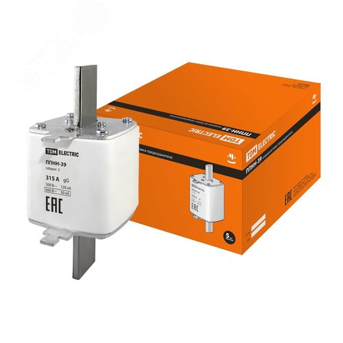 Плавкая вставка предохранителя ППНН-39, габарит 3, 315А