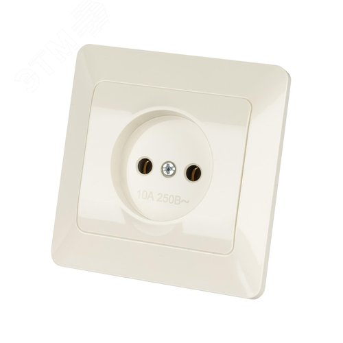 "Розетка 2П 10А 250В сл. кость ""Ильмень"" TDM" 2